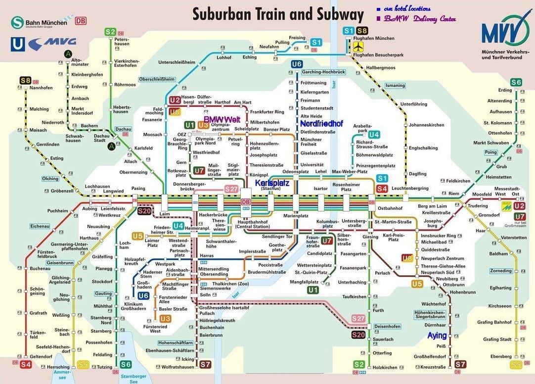 muenchen s باهن خريطة