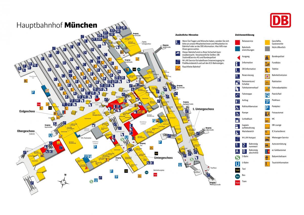 ميونيخ hbf منصة خريطة