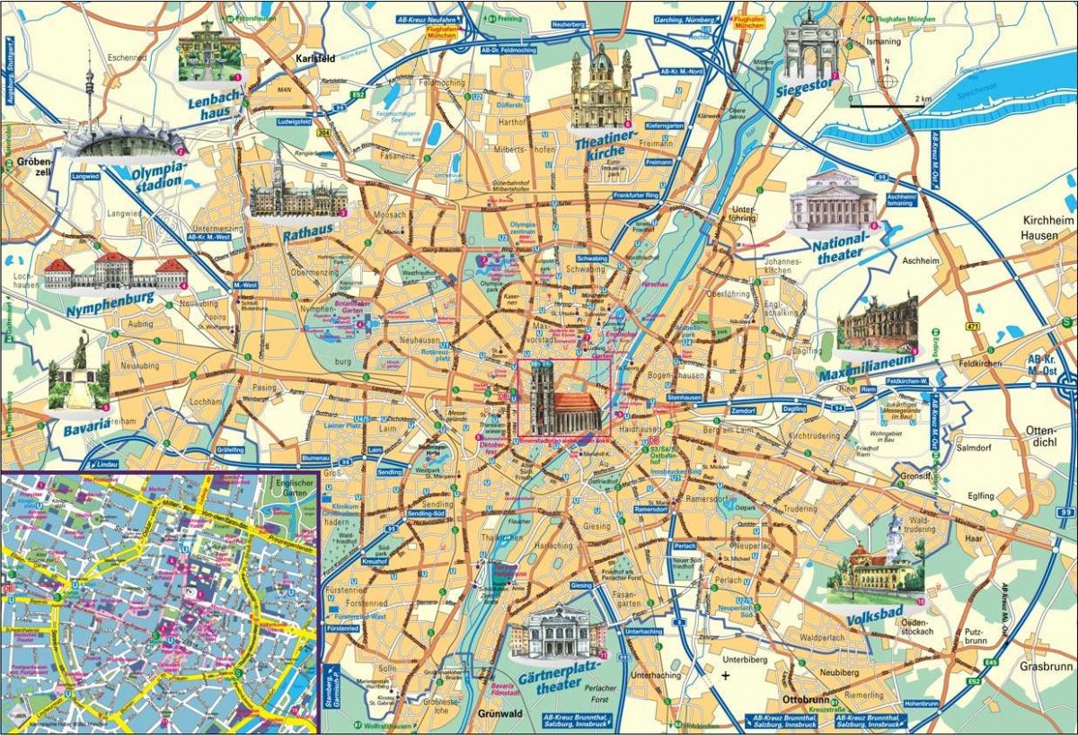 خريطة مدينة ميونيخ ألمانيا