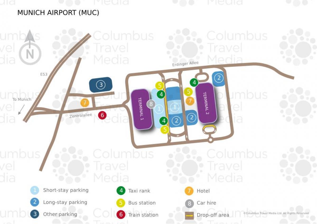 خريطة مطار ميونخ محطة القطار