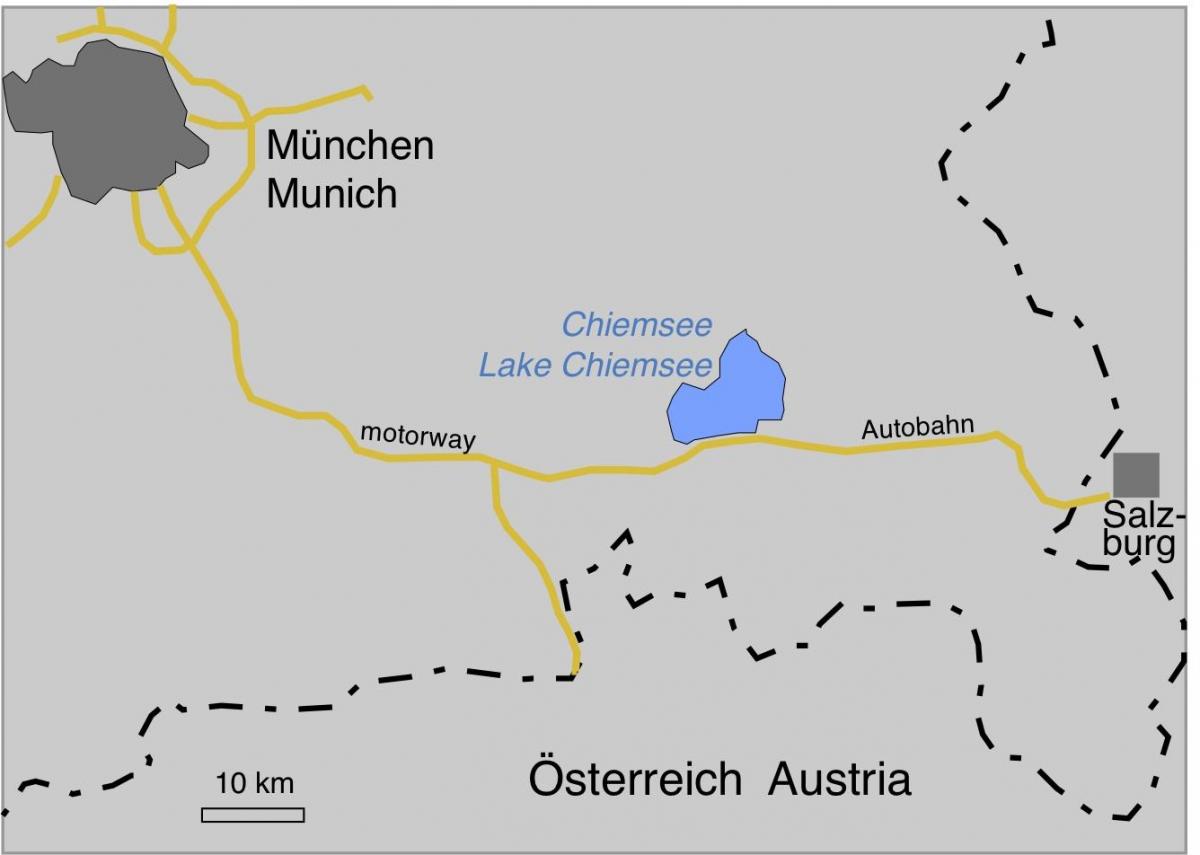 خريطة ofmunich البحيرات 