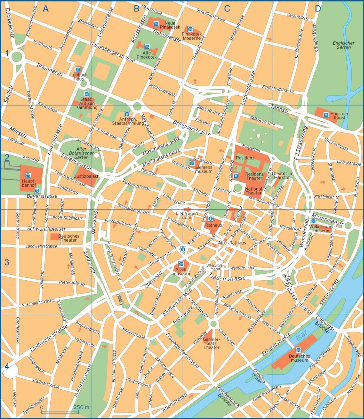 خريطة الشارع من ألمانيا ميونيخ