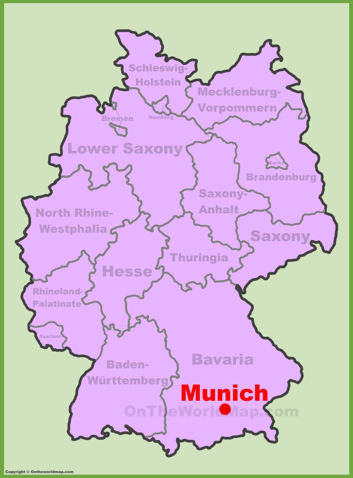 خريطة ميونيخ الموقع