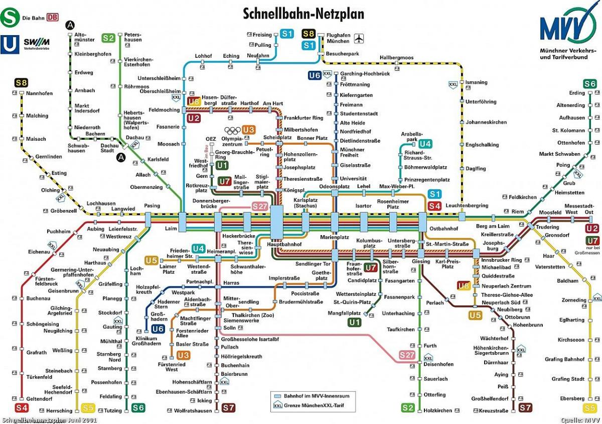 munchen خريطة النقل