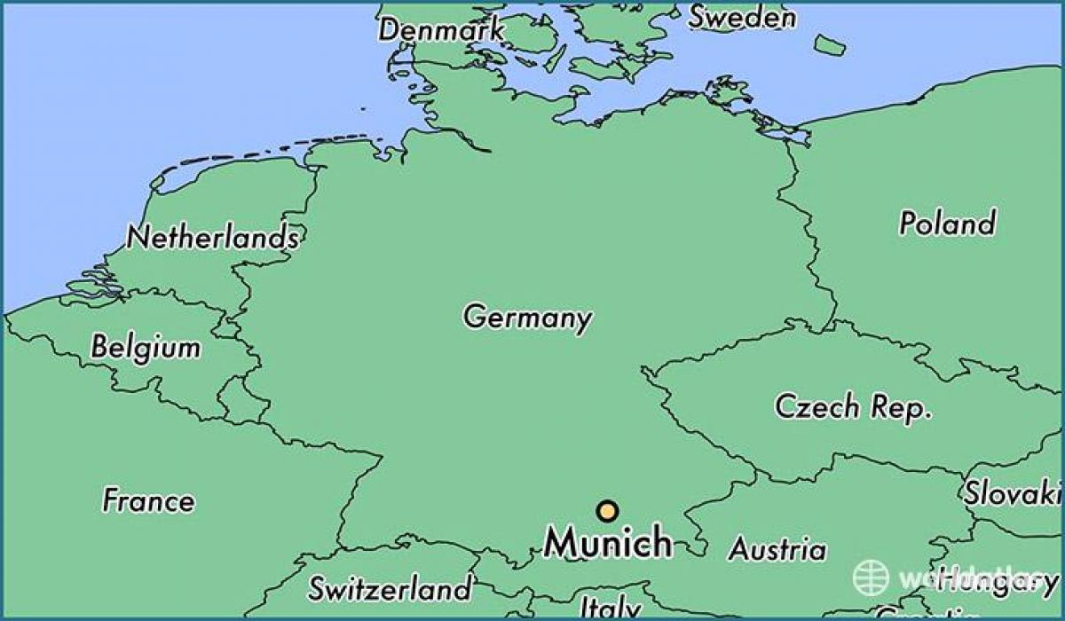 ألمانيا مونيخ على الخريطة