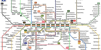 خريطة مترو الانفاق ألمانيا ميونيخ
