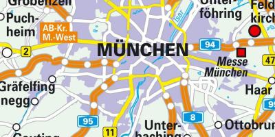 ميونيخ وسط المدينة خريطة