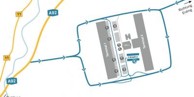 مطار ميونيخ تأجير السيارات خريطة