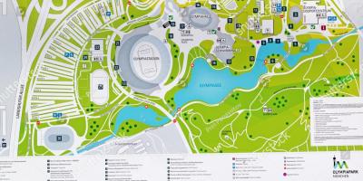 خريطة الحديقة الأولمبية في ميونيخ