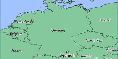 ألمانيا مونيخ على الخريطة